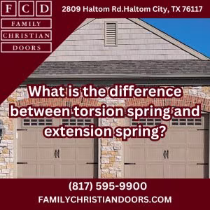 What is the difference between torsion spring and extension spring?
