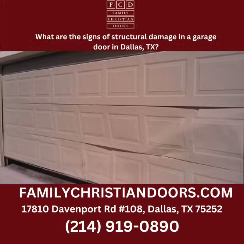 What are the signs of structural damage in a garage door in Dallas, TX ...