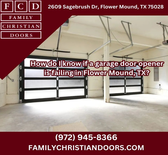 How do I know if a garage door opener is failing in Flower Mound, TX?