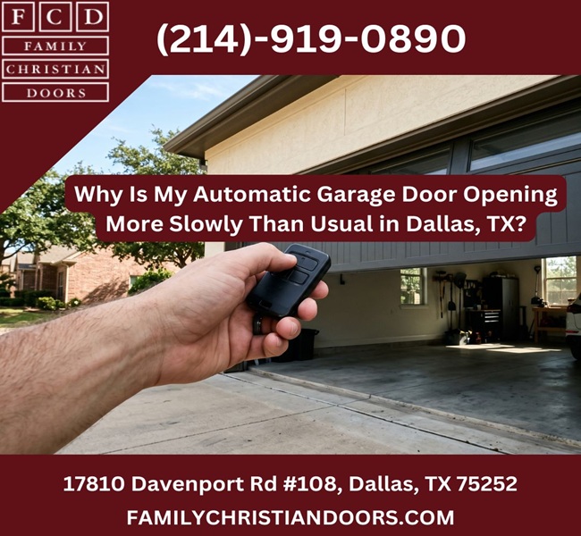 Why Is My Automatic Garage Door Opening More Slowly Than Usual in Dallas, TX?